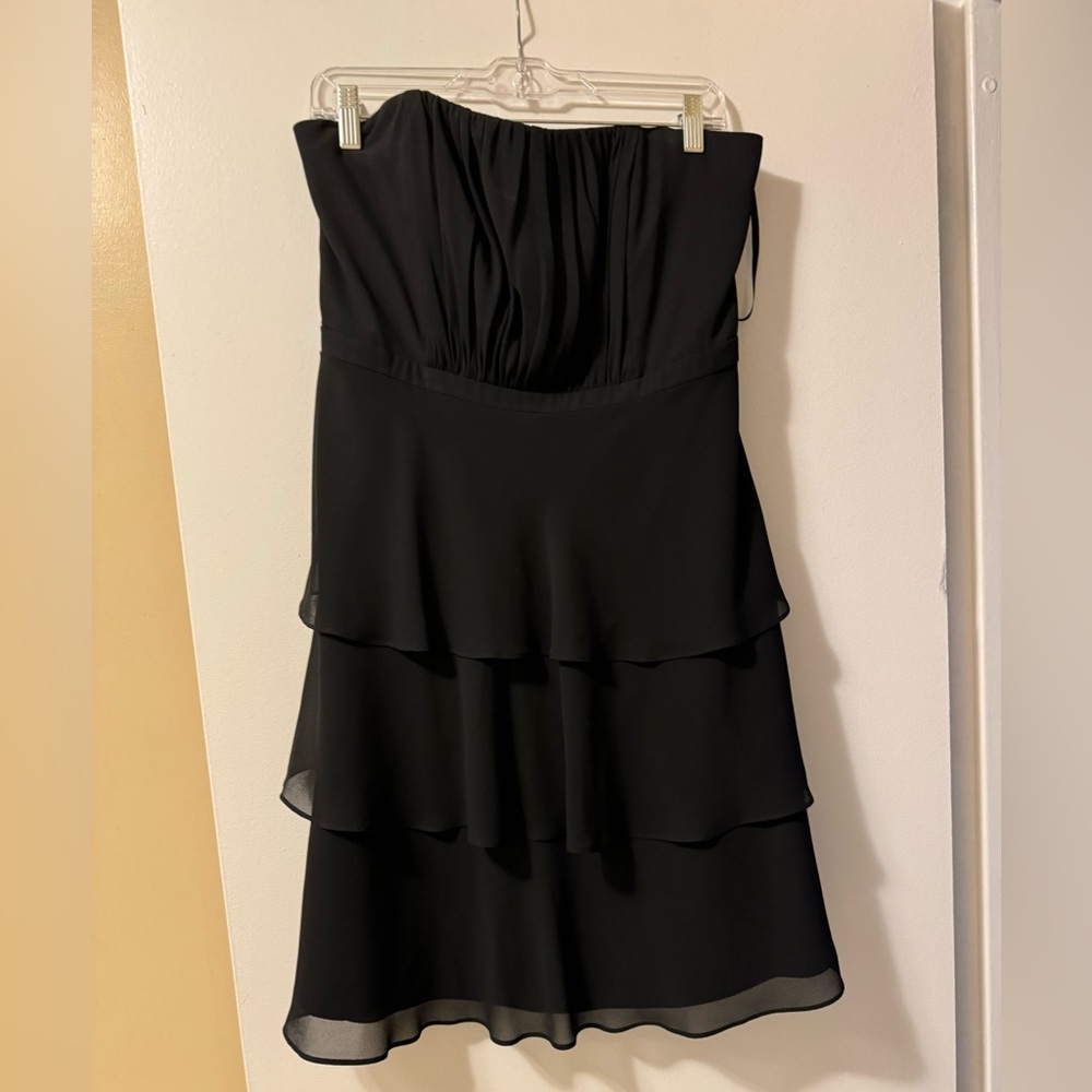 Strapless black dress